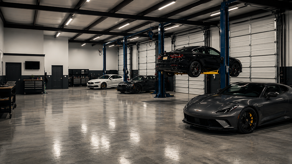 Modern auto shop to schedule service for luxury cars