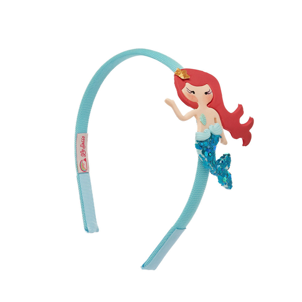 ARCO DE CABELO AZUL SEREIA AZUL