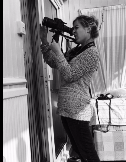 Me working as Camera Operator on set of our drama film titled "Malcolm's Tea Party"