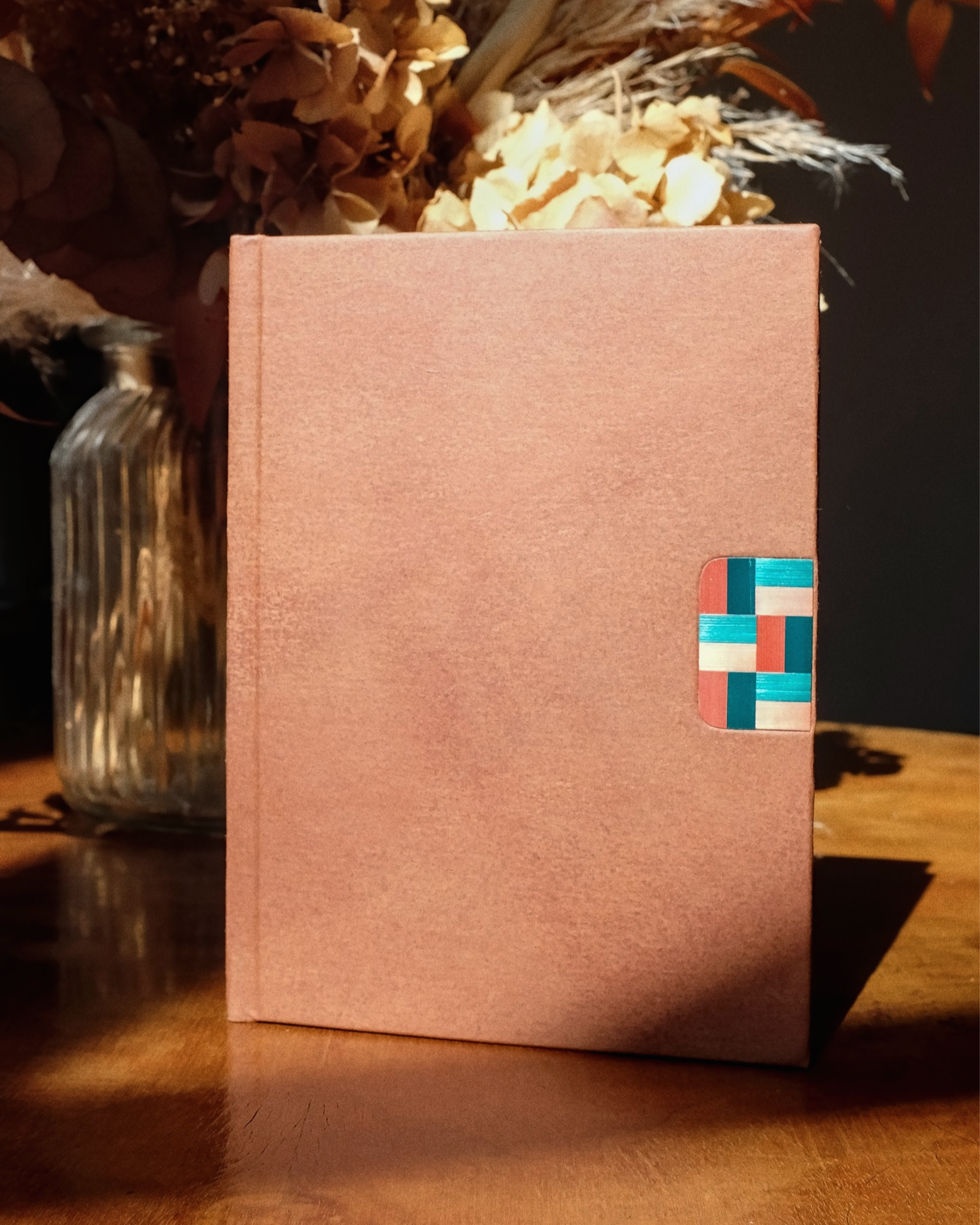 Carnet de notes, dessins, croquis format A6, dos tressé en paille de seigle