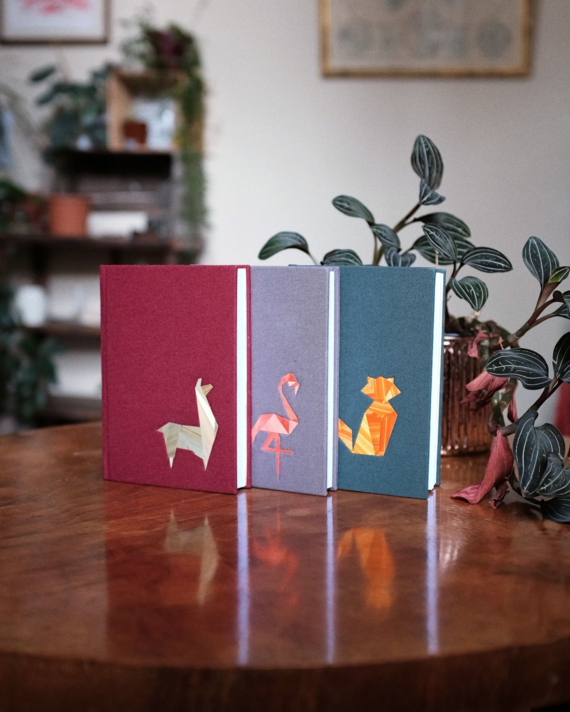 Trilogie de carnets A6 - Lama, Flamant, Renard