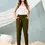 Thumbnail: Mehendi Full Elastic Women Cotton Pant