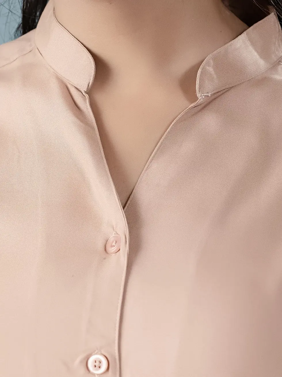 Thumbnail: Dark Beige Viscose Women Shirt