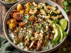 Verde Chicken & Crispy Potato Bowl Recipe