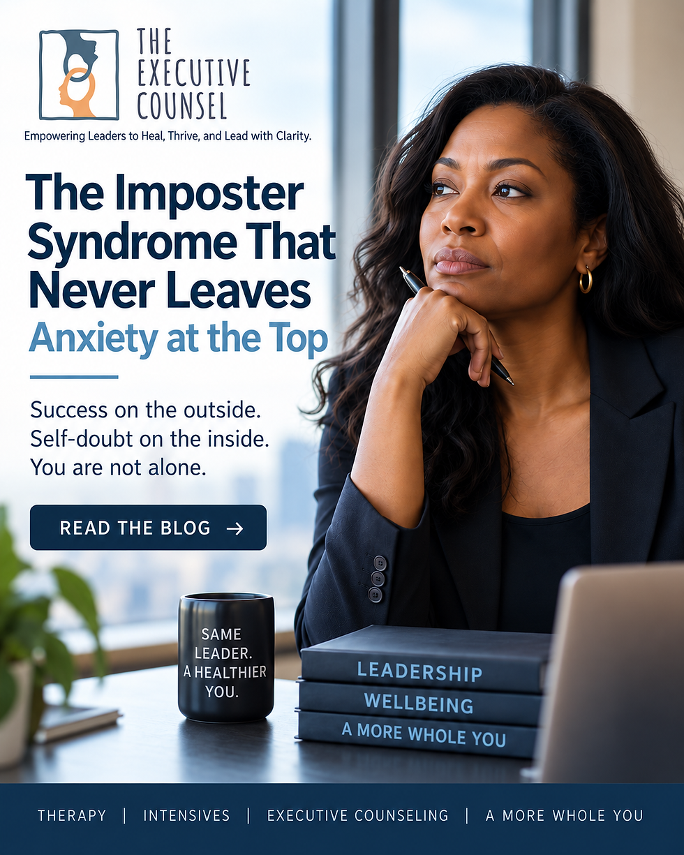 The Imposter Syndrome That Never Leaves: Anxiety at the Top
