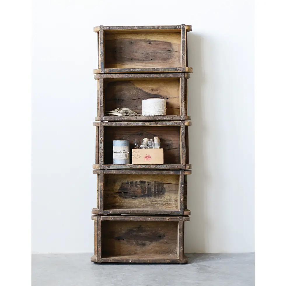 Thumbnail: Wood Brick Mould Shelf with Shelves