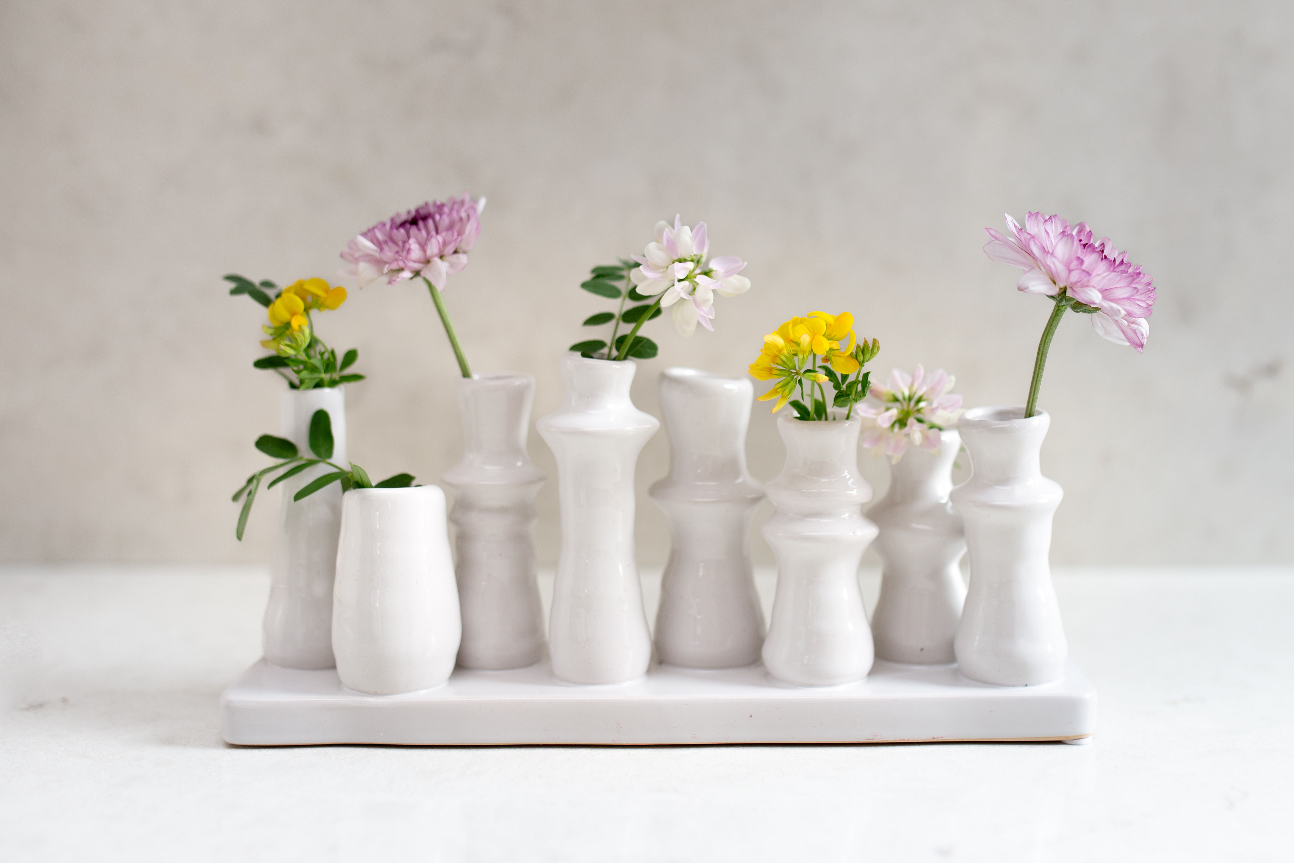 Stoneware Multi Vase with 8 Sections