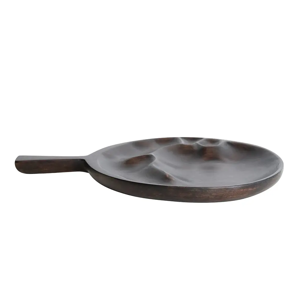 Thumbnail: Acacia Wood Serving Board w/ Handle, Black