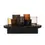 Thumbnail: Embossed Glass & Metal Votive Holders with Paulownia Wood Tray, Set of 9