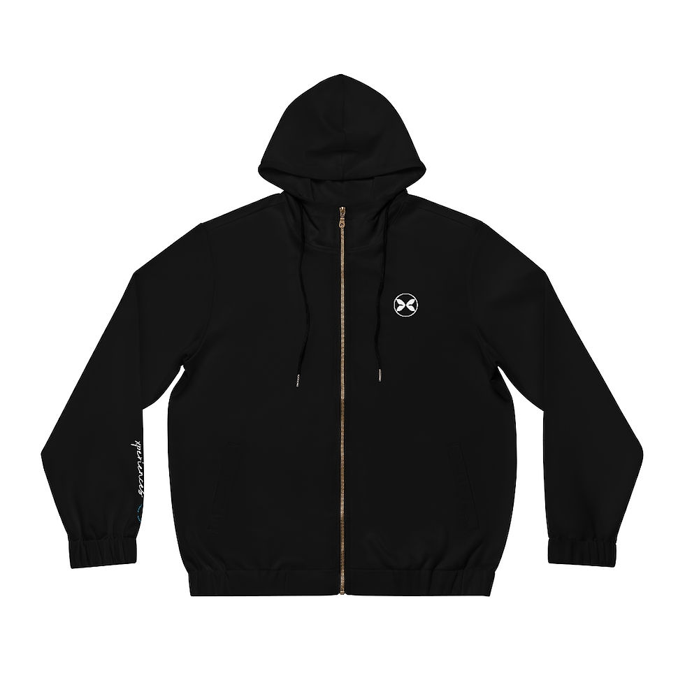 Thumbnail: ONEx Men's Full-Zip Hoodie (AOP)