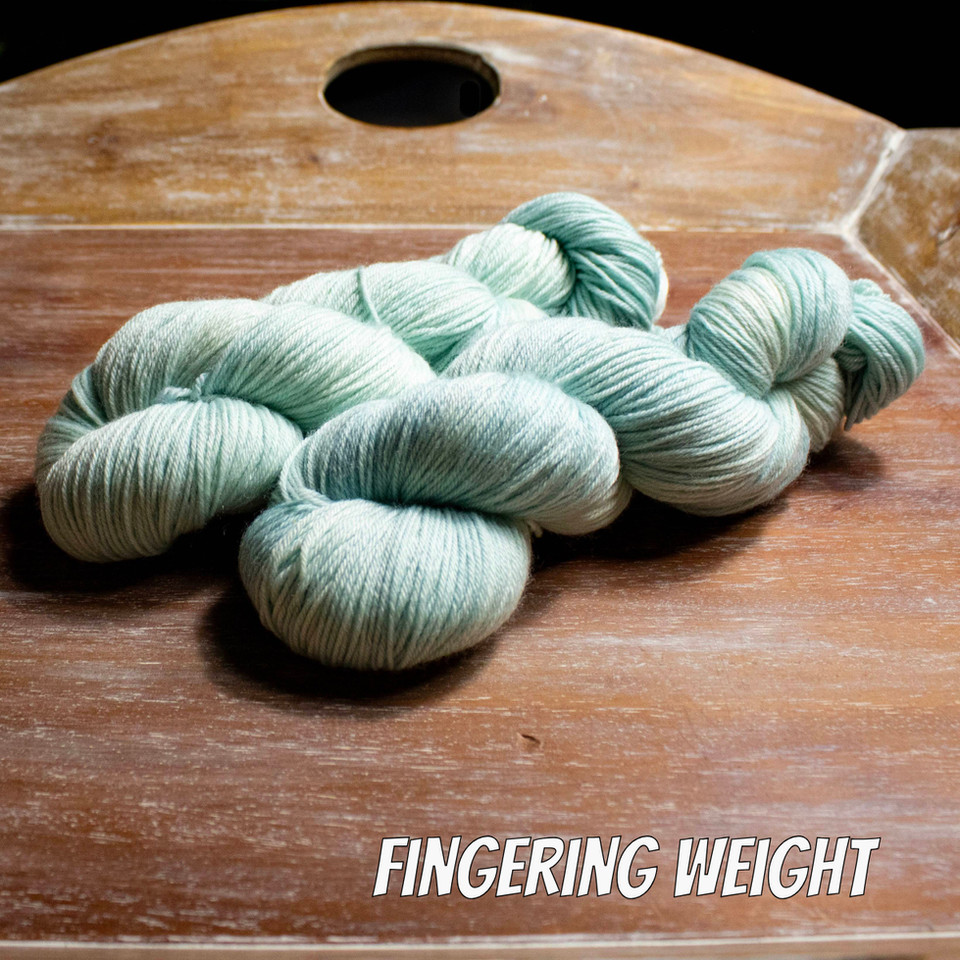 phat girlz fibre fingering weight icy aqua stock photo