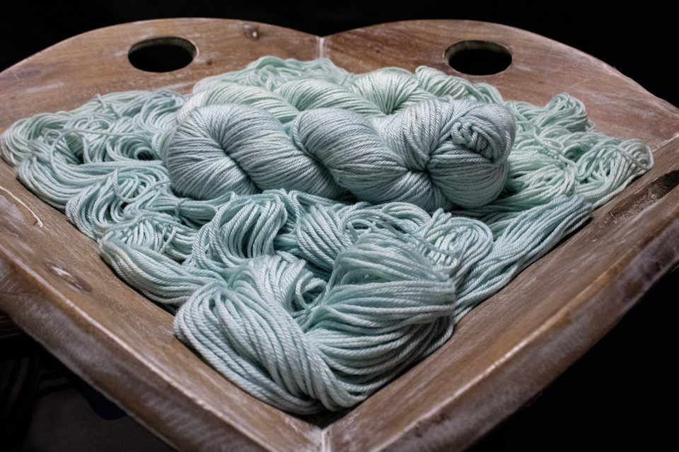 phat girlz fibre fingering weight icy aqua stock photo