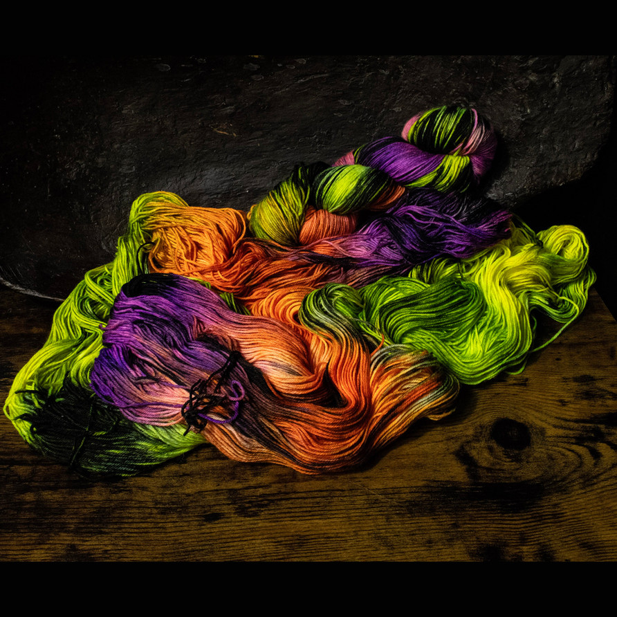 phat girlz fibre born in the 80's fingering weight superwash merino yarn stock photo