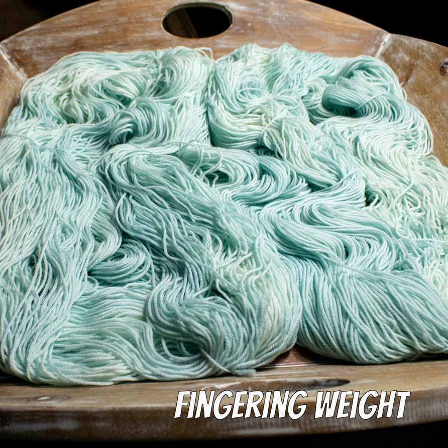 phat girlz fibre fingering weight icy aqua stock photo