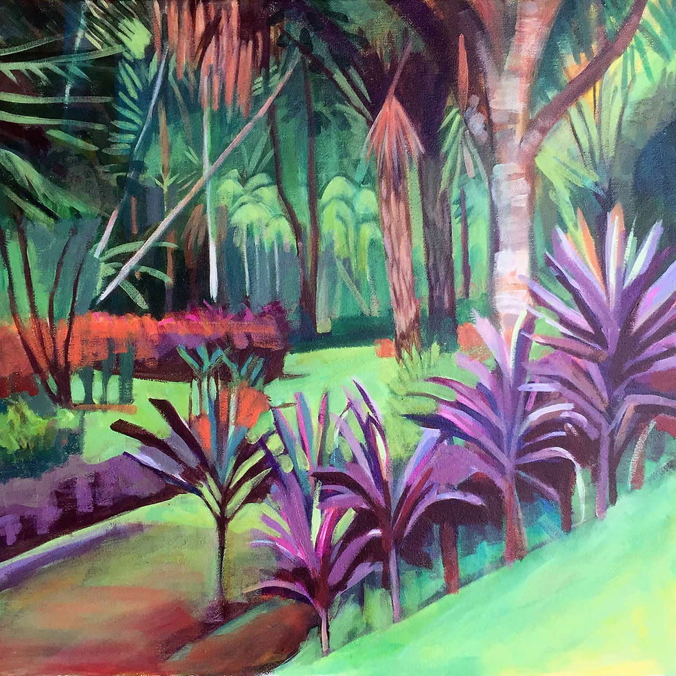 Draconia, study painting by Deirdre Hyde. Original acrylic. Latin American Art from Costa Rica, White City Gallery London