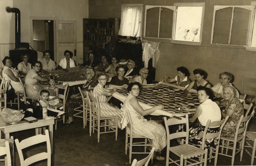 Addie Community Quilting Bee in the 1950