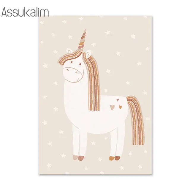 Thumbnail: Boho Art Prints Alpaca Canvas Painting Nursery Wall Posters