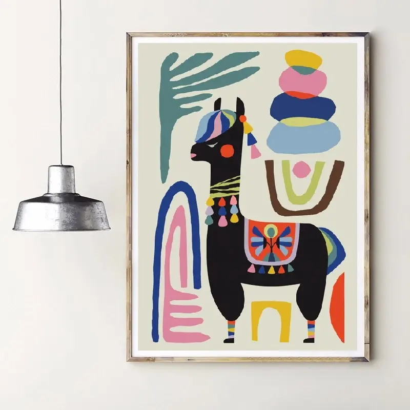 Thumbnail: Llama Poster Print Alpaca Sheep Home Inspirational Wall Art