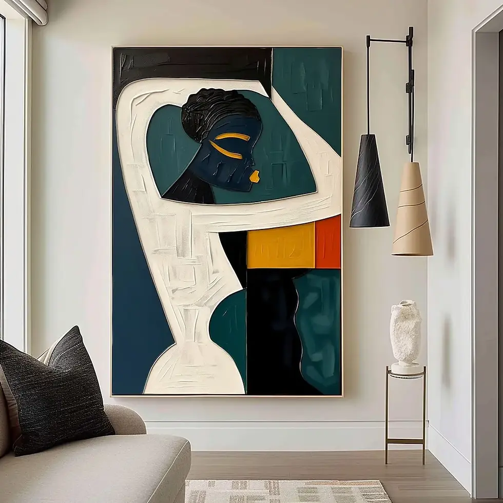 Thumbnail: Large Colorful 3D Textured Mural Original Hand-Painted Abstract Canvas Painting
