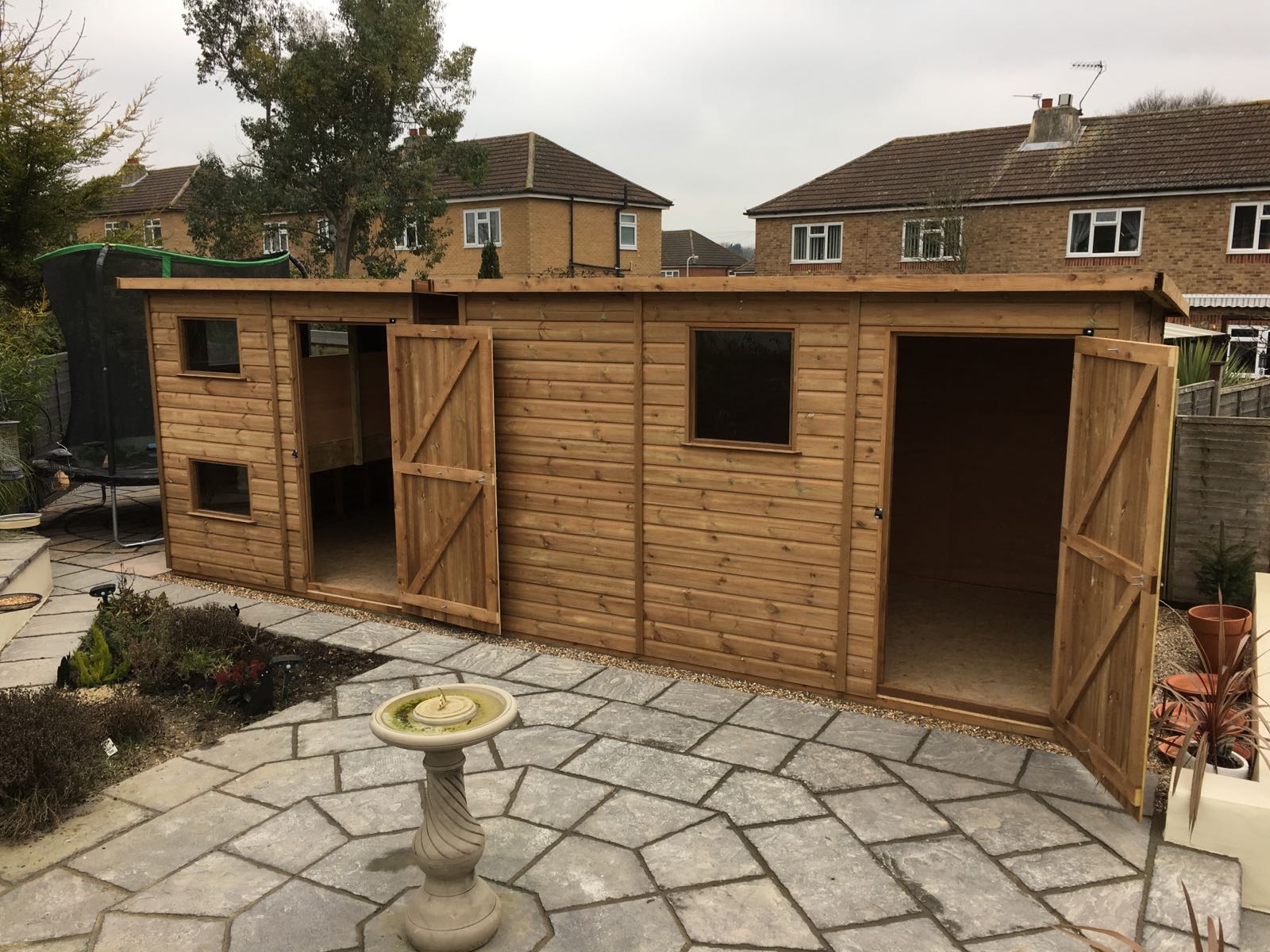 Two made to measure Pent Sheds