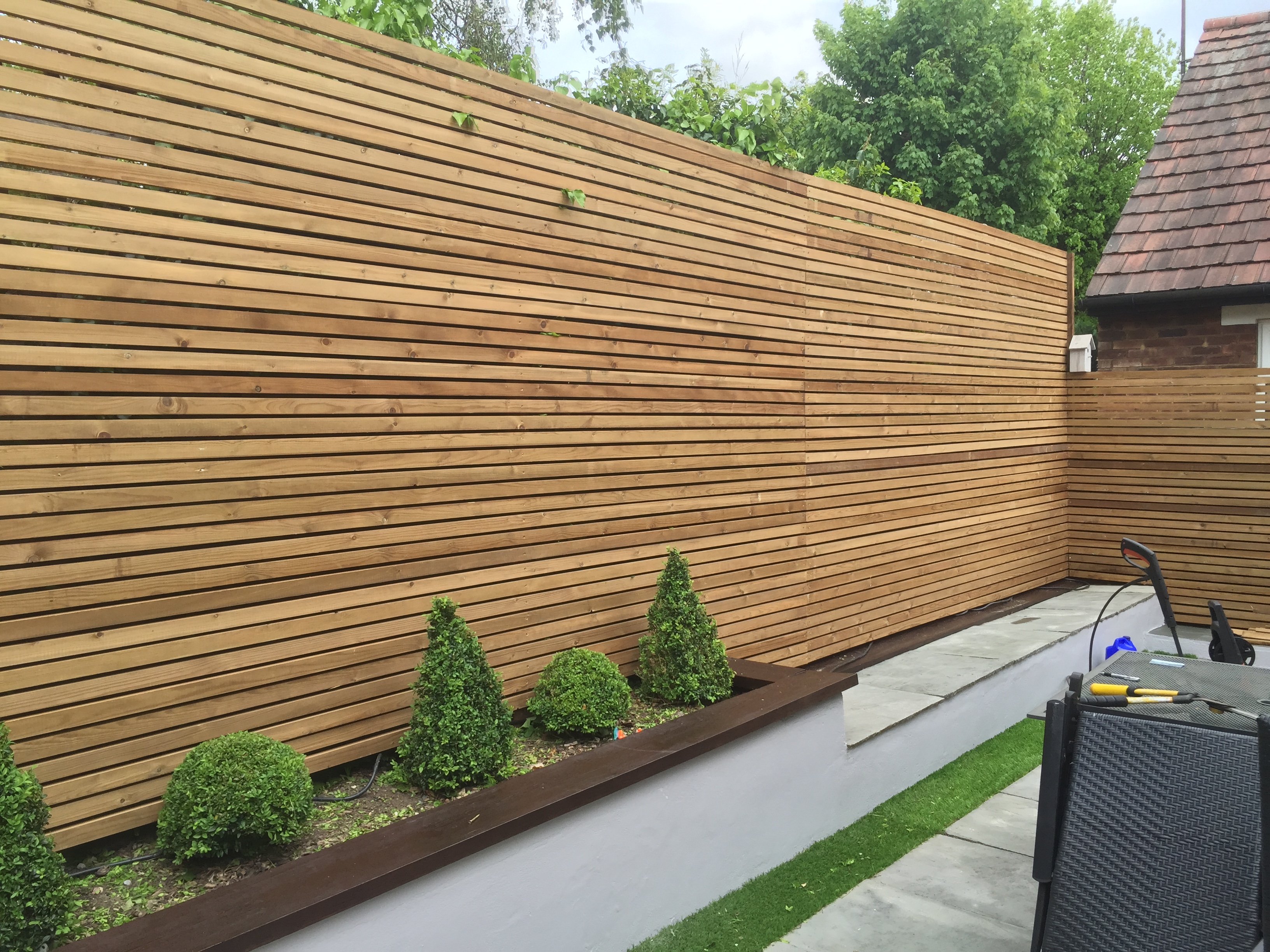 Slatted Contemporary Fencing