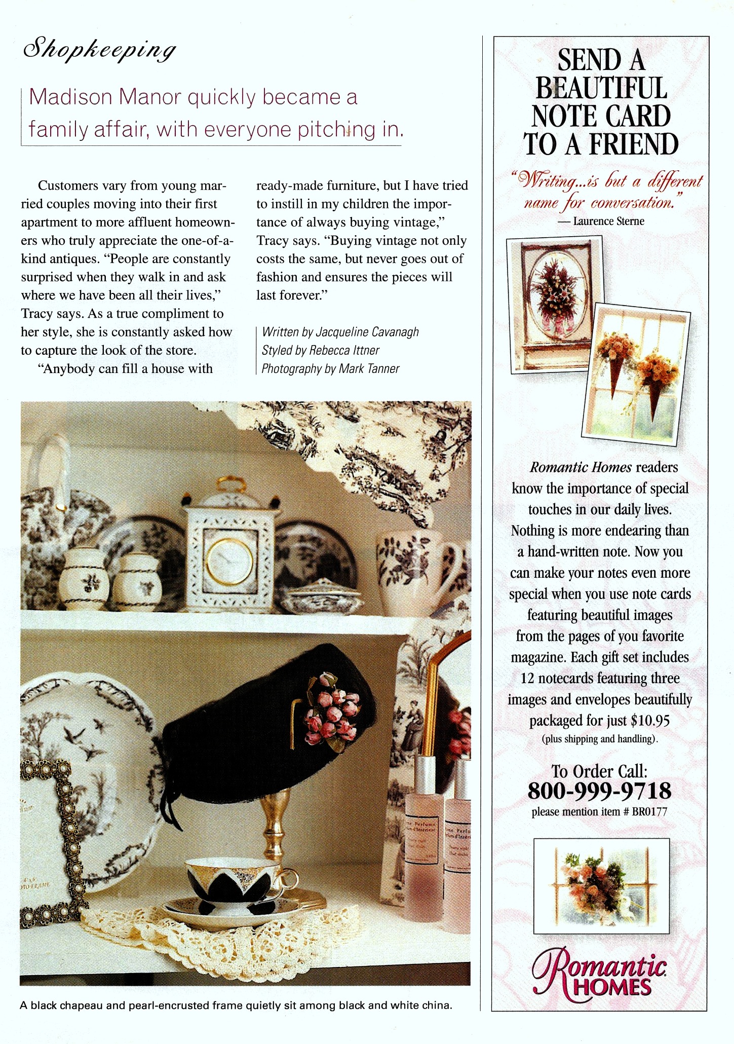 Sweet vignette of toile.