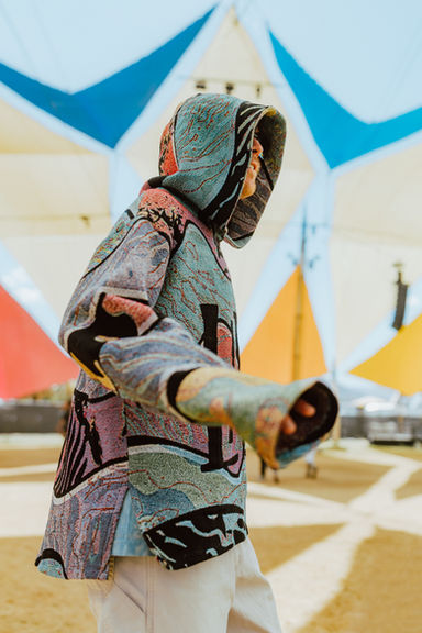 Coachella-2023_Emmy-Slattery_Woven-Blanket-Hoodie_3