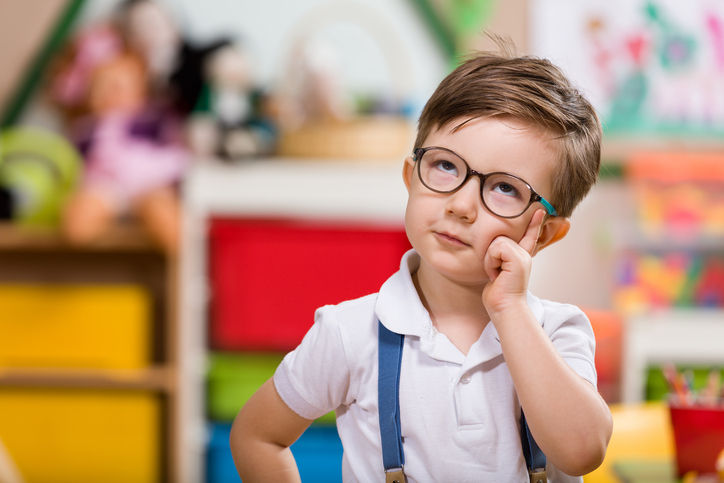 A child thinking