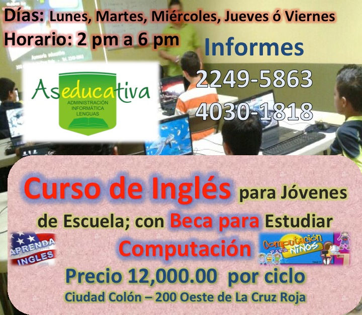 INGLES CON BECA COMPUTACION ESCUELA.