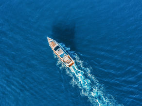 Yacht using AIS for safety in busy waters