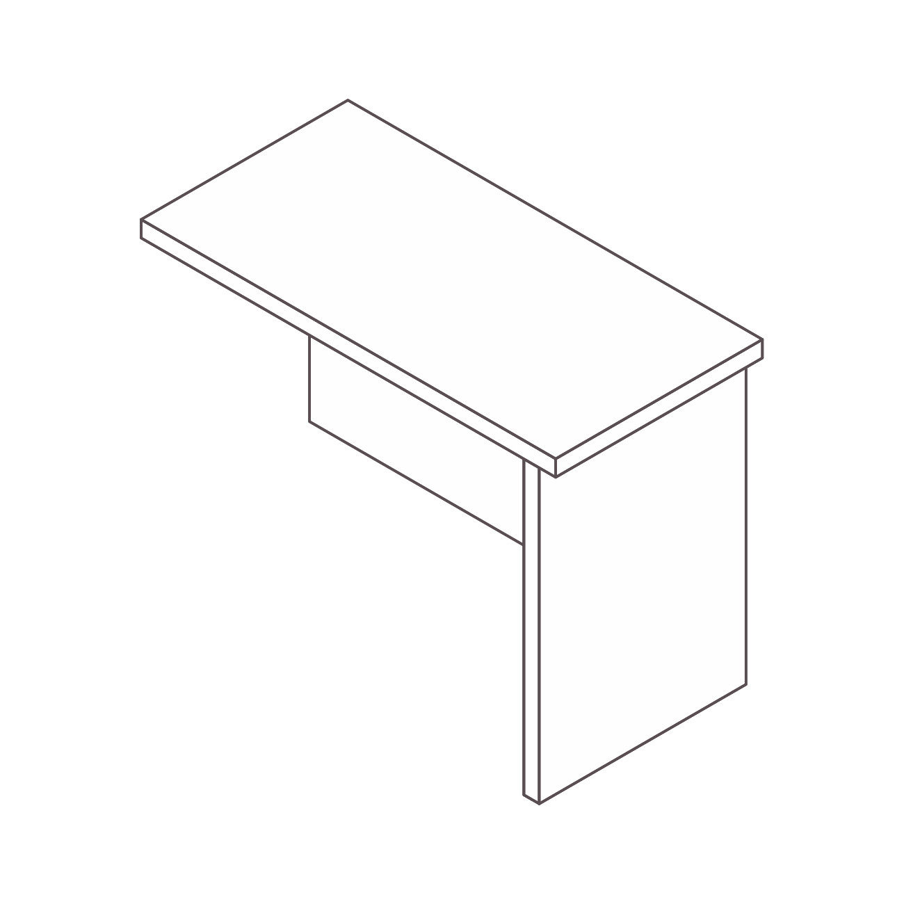 Mesa auxiliar de apoio