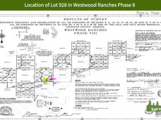 Location of Lot 928 in Westwood Ranches