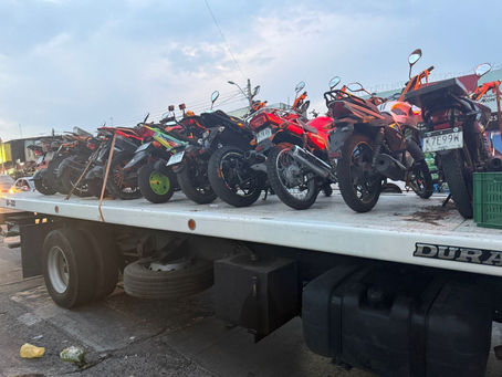 Retiran 123 motocicletas irregulares en Operativo Metropolitano