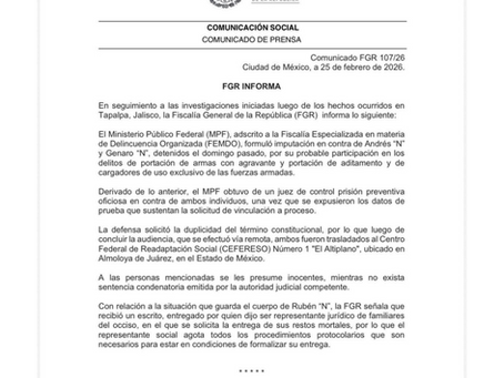 Familia de "El Mencho" reclama restos ante FGR: representante legal presenta solicitud formal