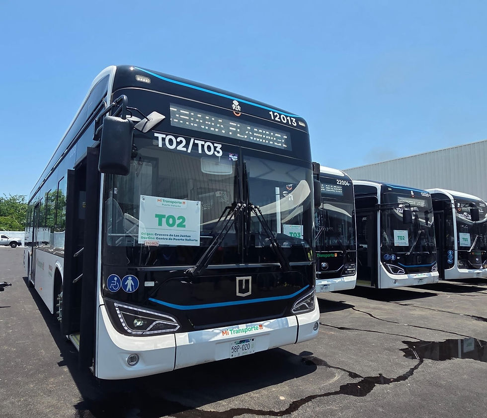 Puerto Vallarta estrena el primer sistema de transporte público 100% eléctrico en el bulevar Medina Ascencio