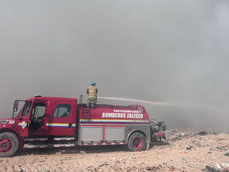 Incendio en vertedero municipal de San Juan de los Lagos: Avance del 70% en control
