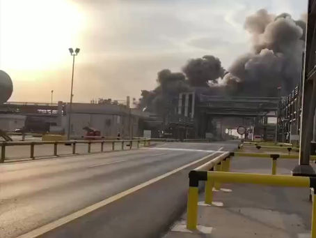 Ataque con Drones a Refinería Ras Tanura de Saudi Aramco