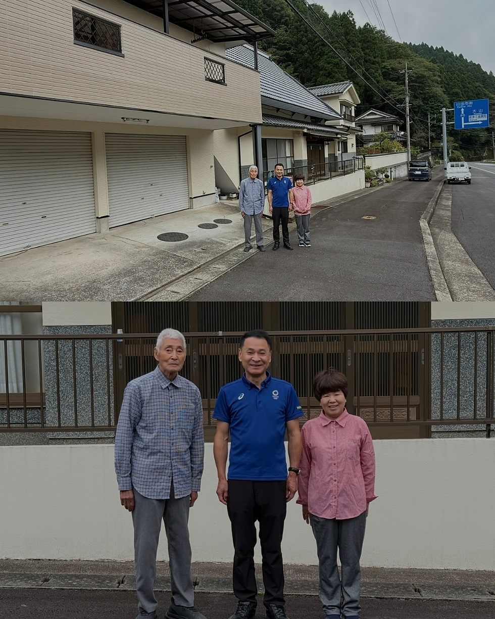 Before・After写真には「大分県H様邸の外壁塗装工事ビフォーアフター