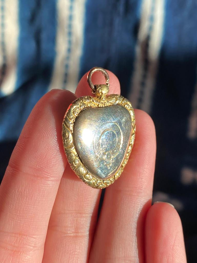 Thumbnail: Georgian Back & Front Heart Locket