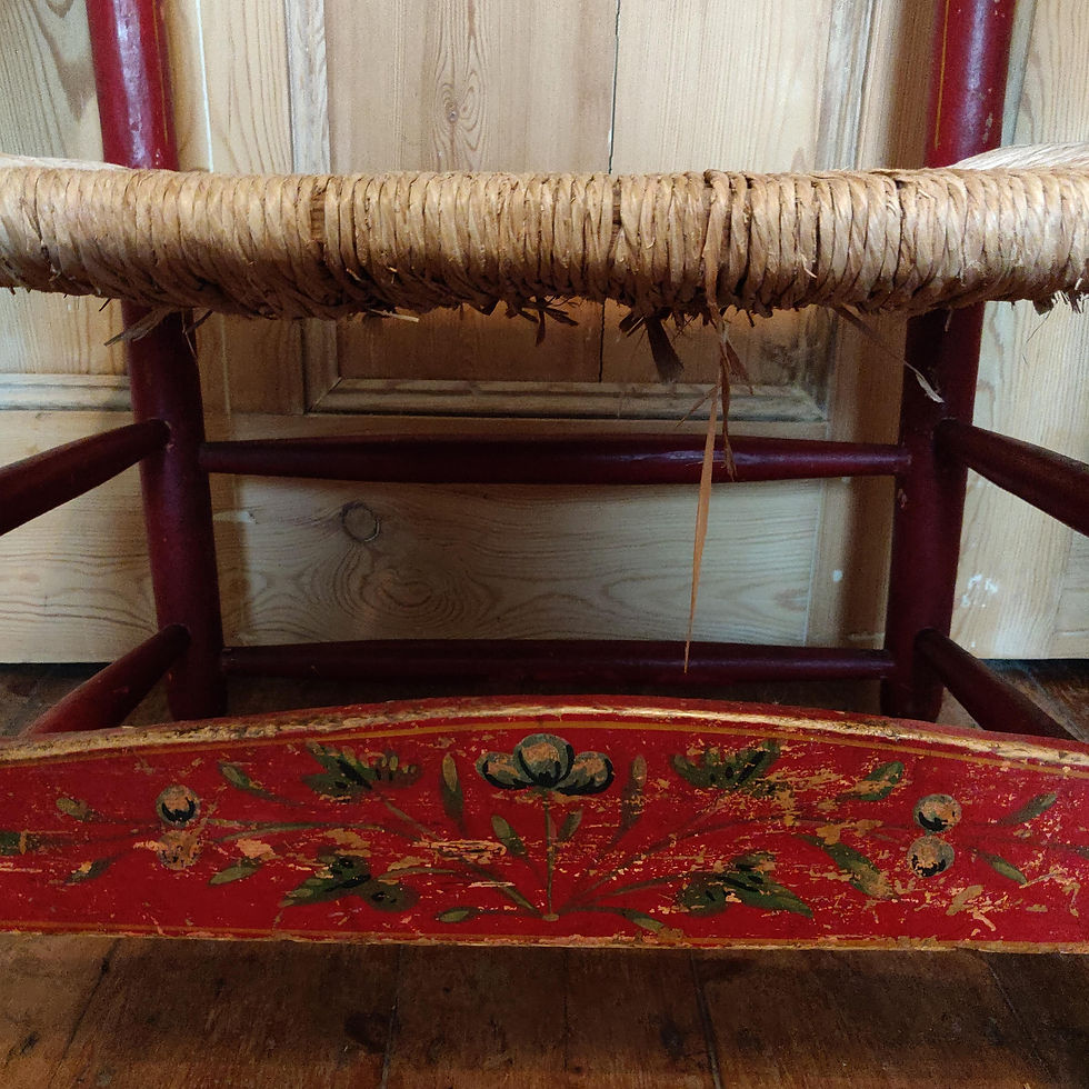 Thumbnail: A Pair Of Lovely Painted Rustic Chairs