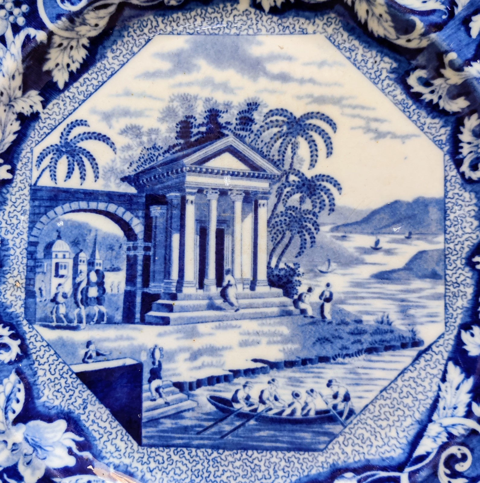 Early C19th Blue And White Plate