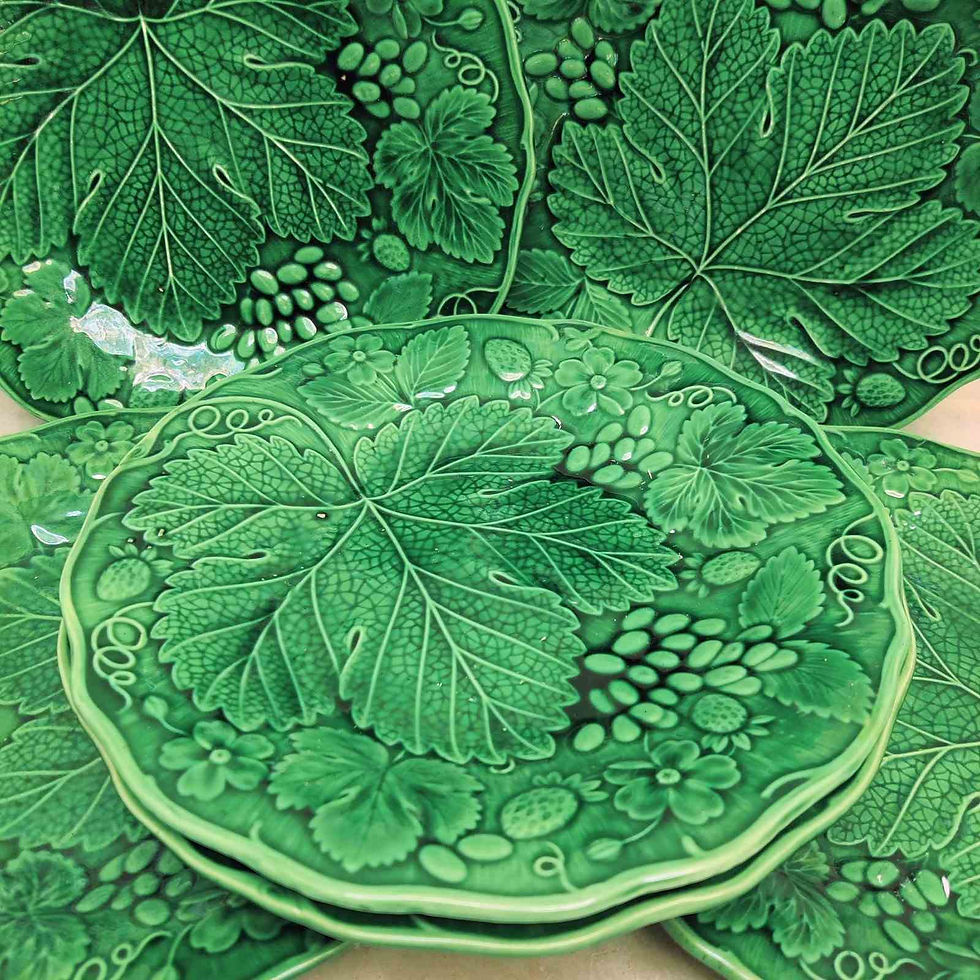 Thumbnail: Majolica Strawberry Plates Set Of Six