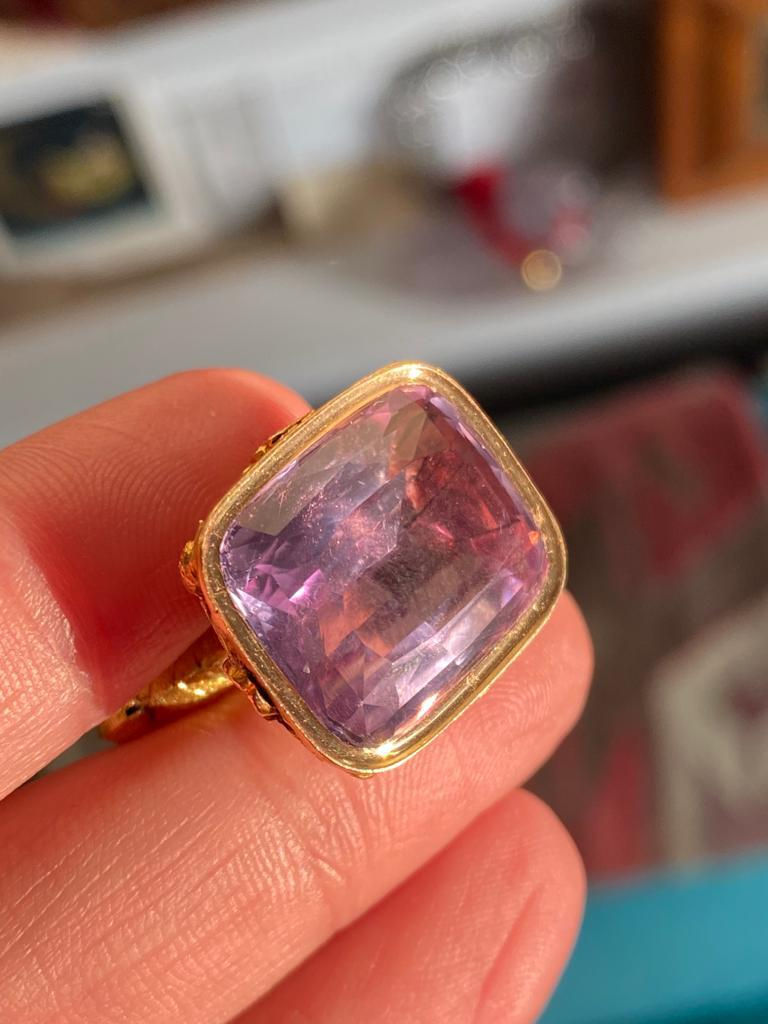 Thumbnail: High Carat Large & Flamboyant Amethyst Georgian Fob