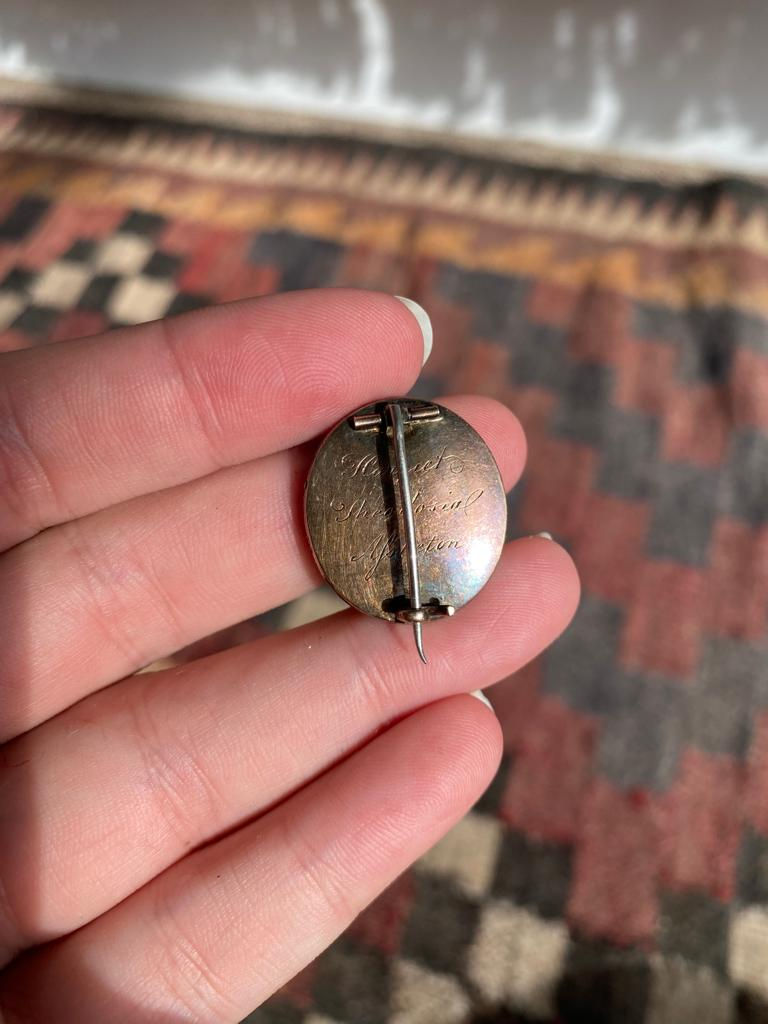 Thumbnail: Georgian Garnet & Diamond Hair Brooch