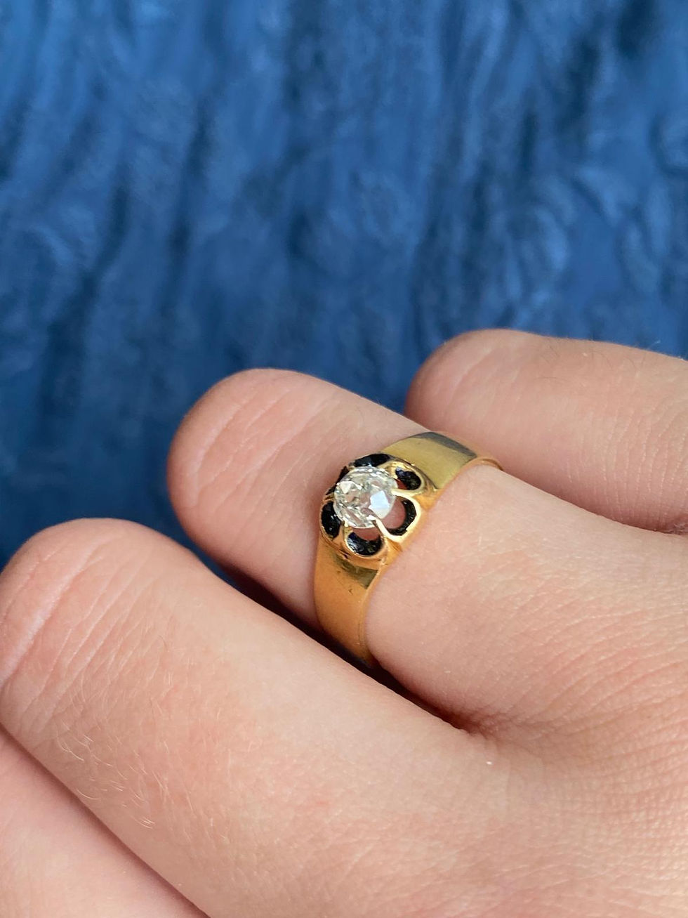 Thumbnail: Solitaire Diamond Ring In Buttercup Setting