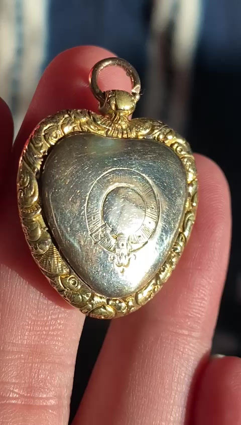 Thumbnail: Georgian Back & Front Heart Locket