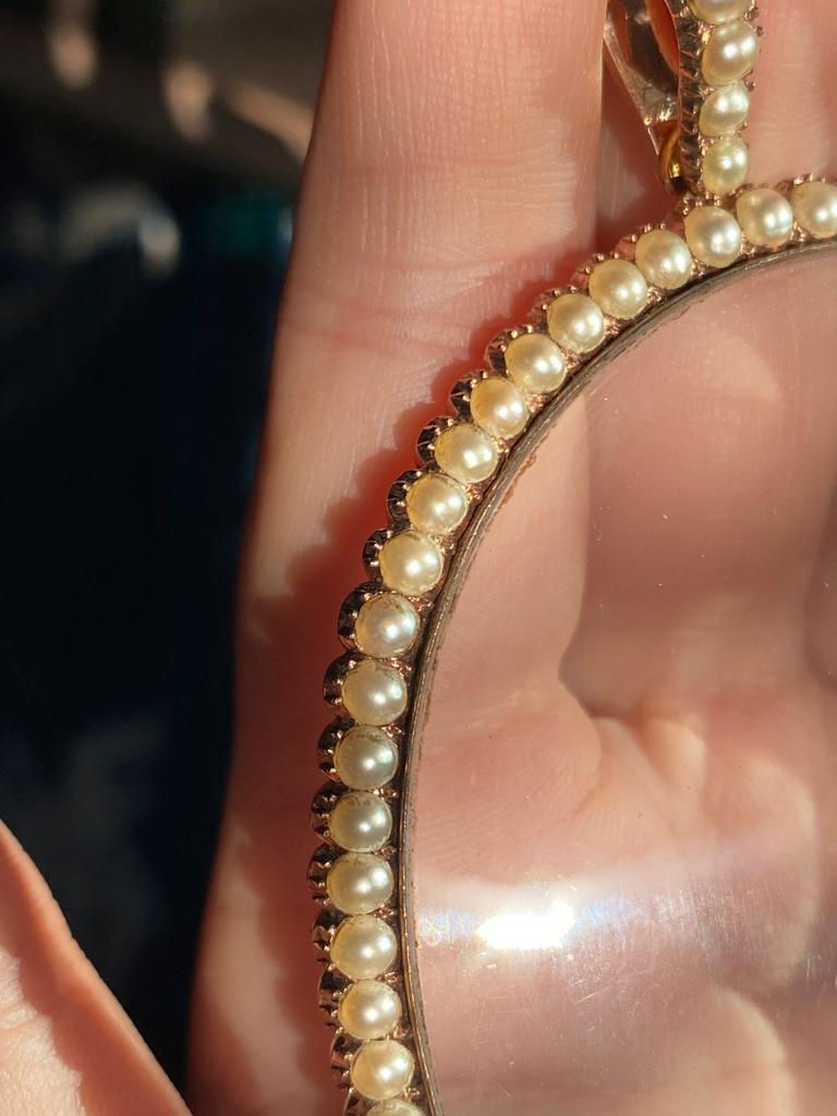 Thumbnail: Giant Georgian Pearl Frame Locket