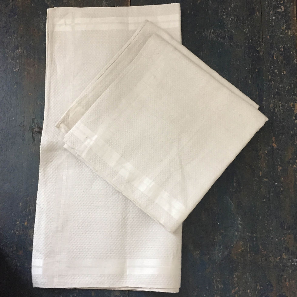 Thumbnail: 3 Continental Natural Woven linen Kitchen Towels