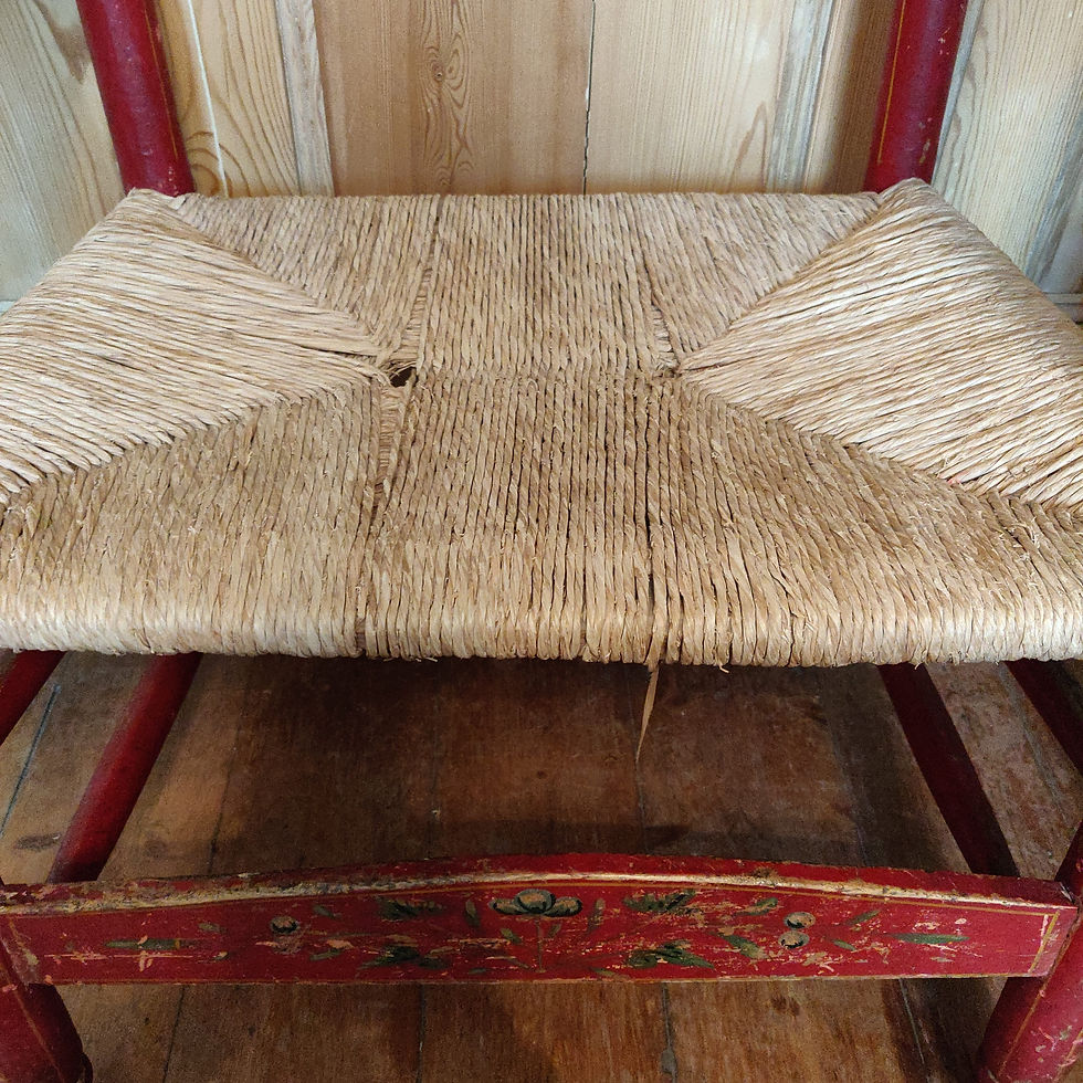 Thumbnail: A Pair Of Lovely Painted Rustic Chairs