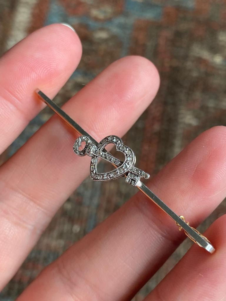 Thumbnail: Deco Diamond Heart Pin